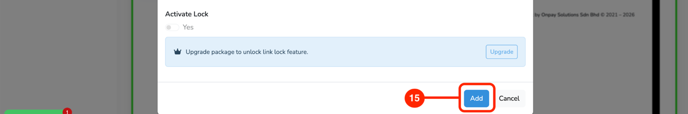 Add button