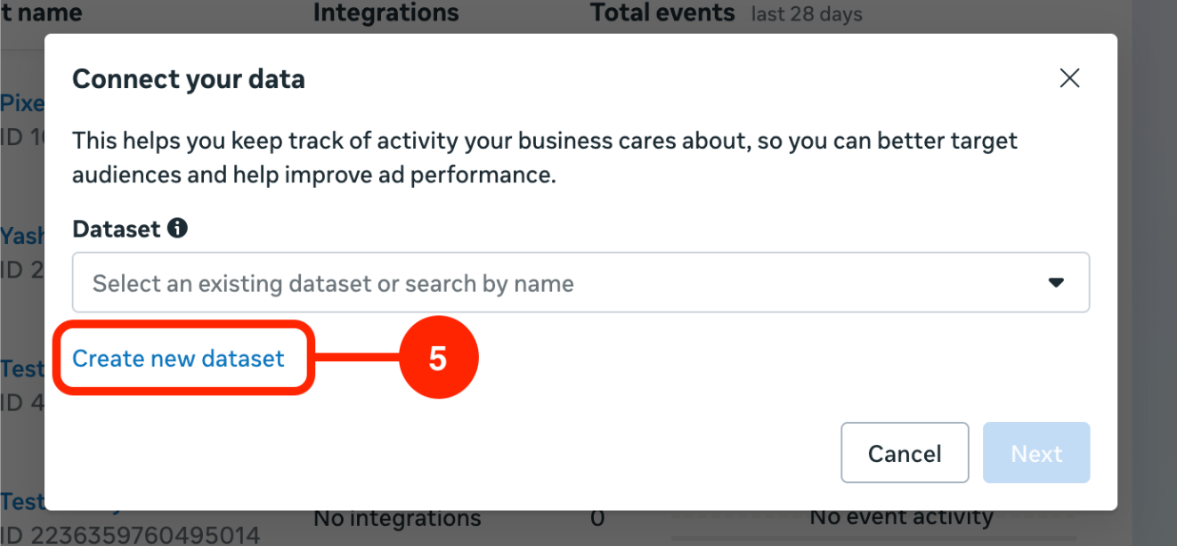 Create new dataset