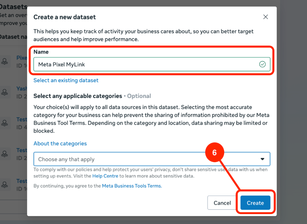 Create new dataset